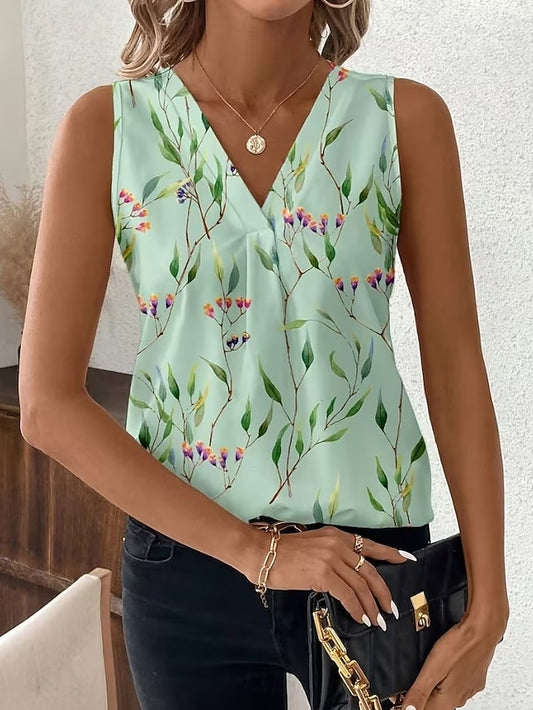 Women's Tank Top Floral Graphic Plants Elegant Vintage