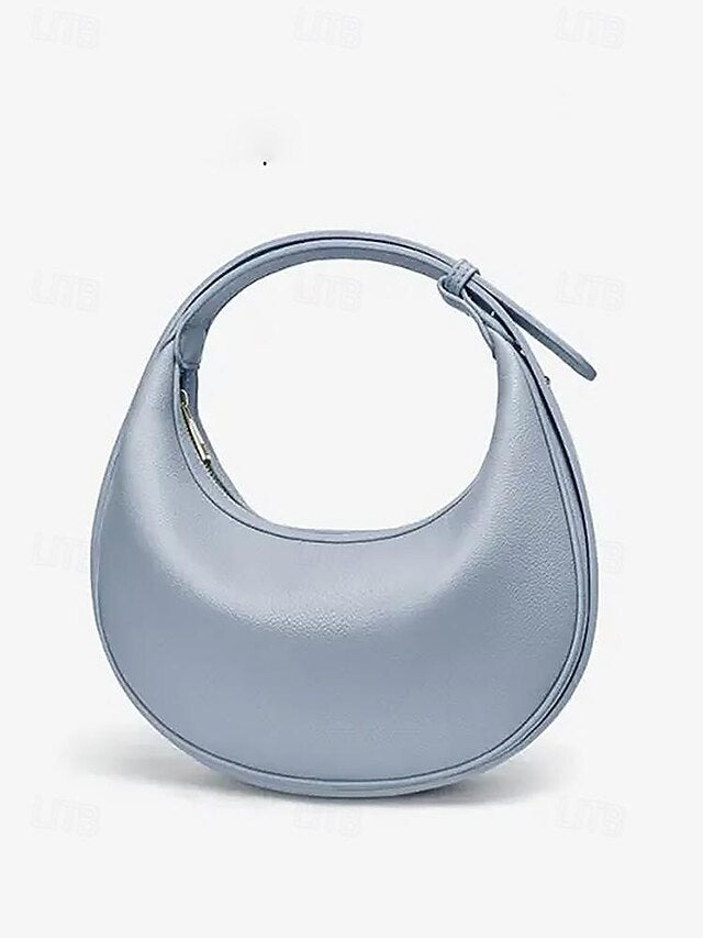 Elegant Stylish Women's White Crescent Bag - Shoulder