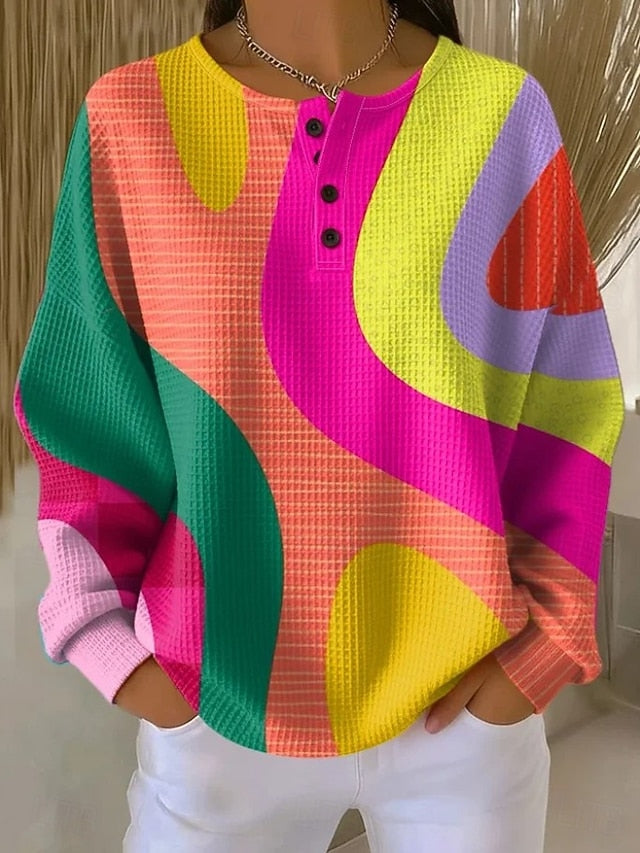 Women's Pullover Sweatshirt Geometric Fashion Streetwear