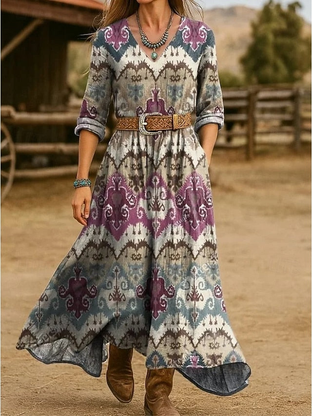 Women's Maxi Dress A Line Dress Vacation Casual Boho Going