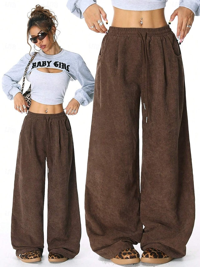 Women's EU / US Size Wide Leg Pants Trousers Comfort Casual