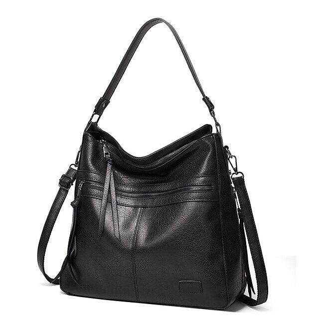 Leather Tote Bag Hobo PU Crossbody Women's Shoulder