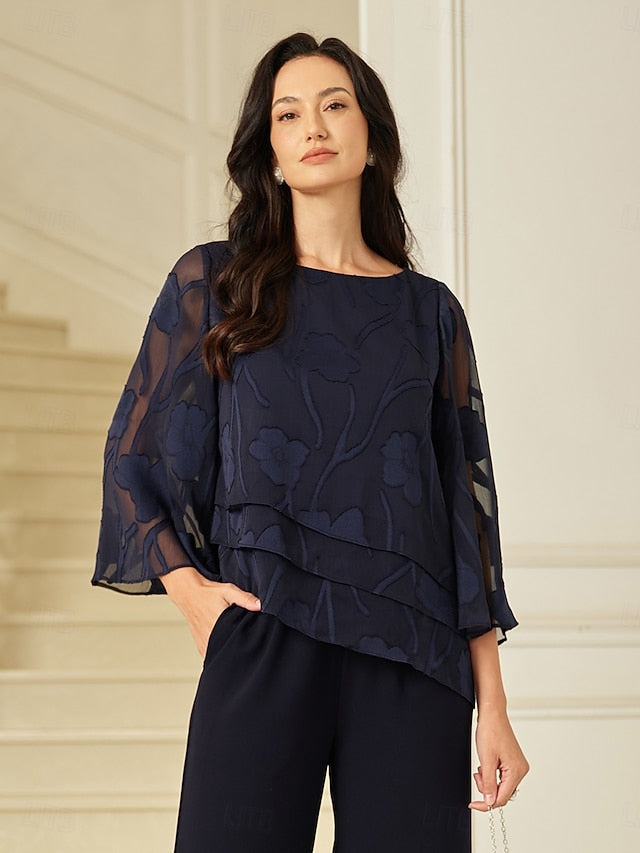 Women's Lace Shirt Blouse Dressy Tops Chiffon Tops