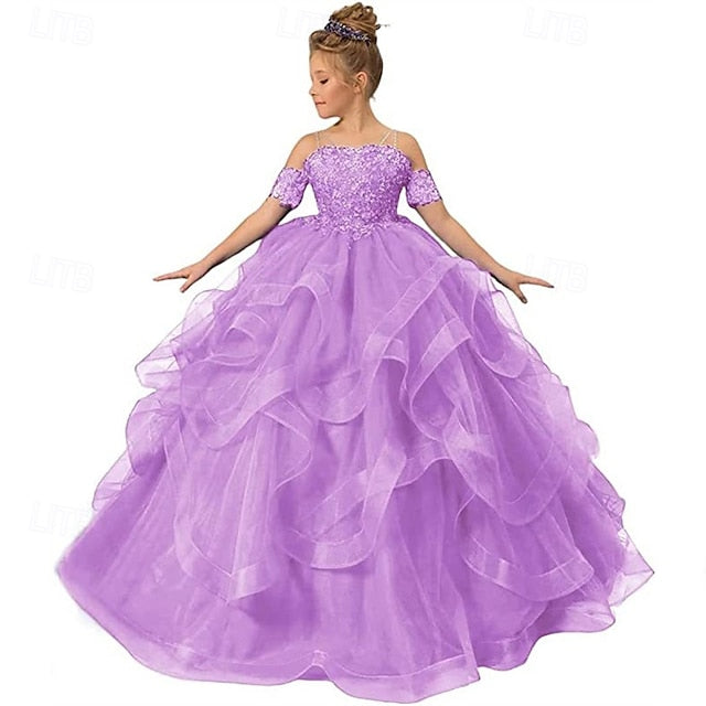 Girls' Princess Flower Dress Girl Kid's