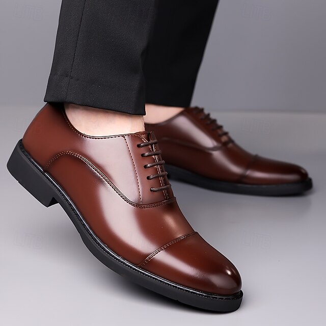 Shoes Design – Brown Classic Cap-Toe Oxford Men's