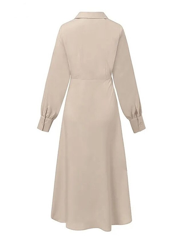 Women's Casual Dress Maxi long Dress Pleated Daily Elegant