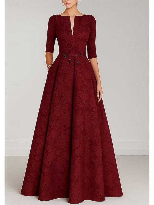 A-Line Burgundy the of Elegant Bride Gown Evening Blue Mother
