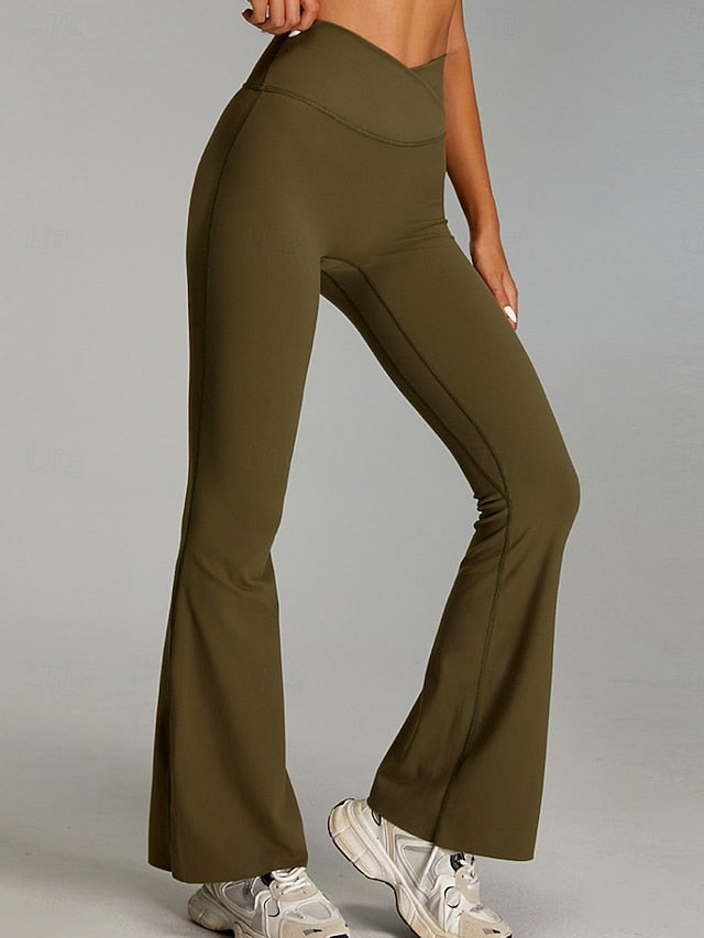 Women's Bell Bottom Chinos Streetwear Casual Athleisure