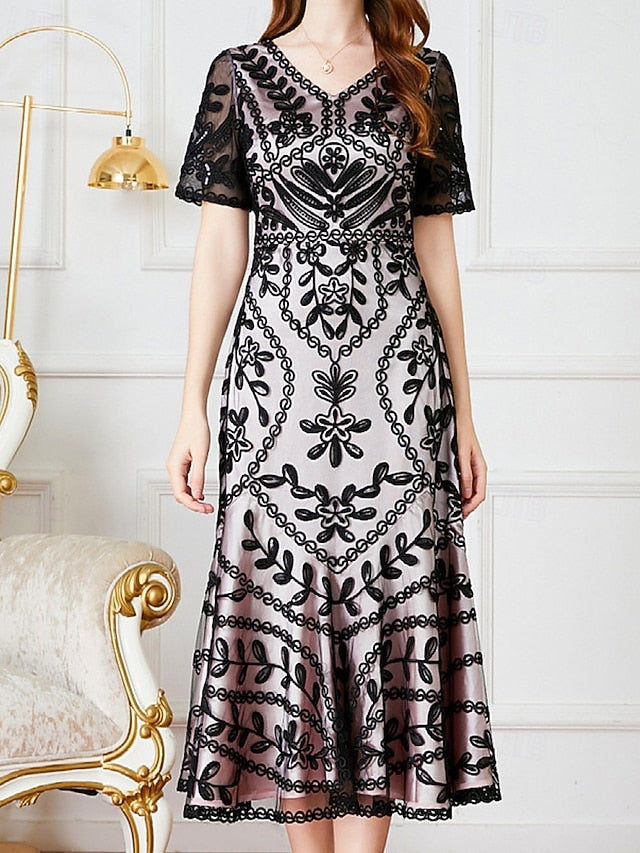 Party Mother Elegant Dress A-Line Vintage the Bride of V