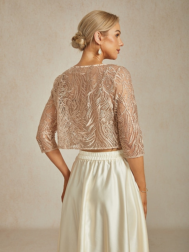 Women's Jacket Party Lace Floral Casual / Daily Elegant