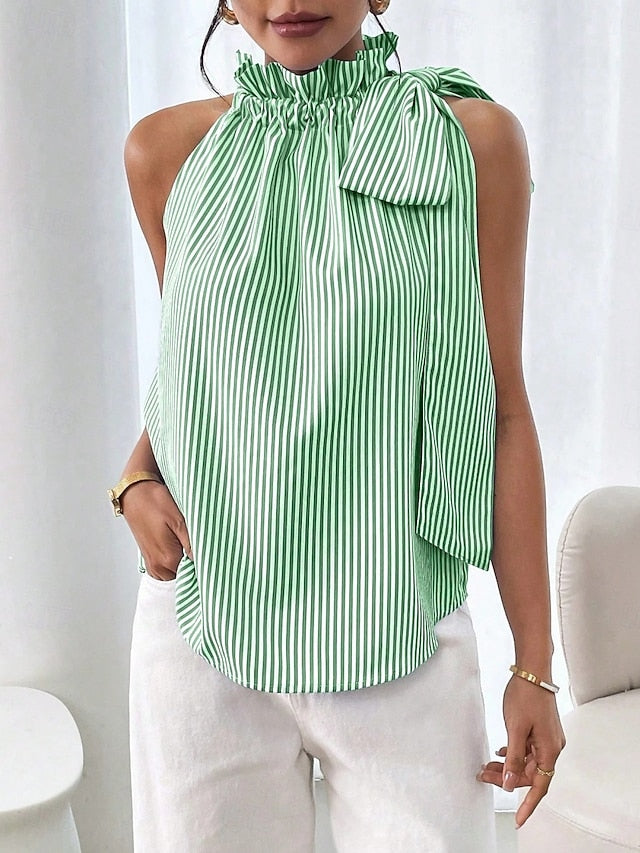 Women's Camisole Tank Top Print Striped Daily Casual