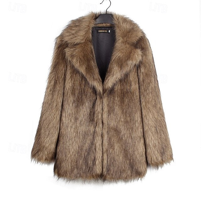 Faux Women's  Furs Fur Warm Coat Comfortable