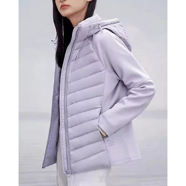 Women's Puffer Jacket outdoor coat Full Zip Hooded Long