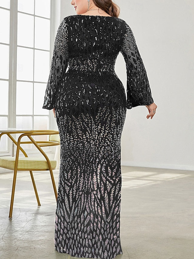 Dress Plus Party Bride Elegant of Size Curve V the Mother