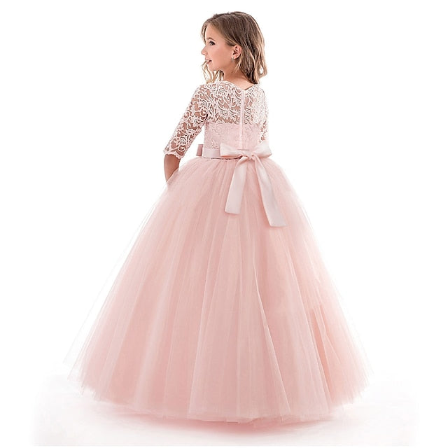 Prom Girl 3-13 Princess Years Flower Dress Lace Kids