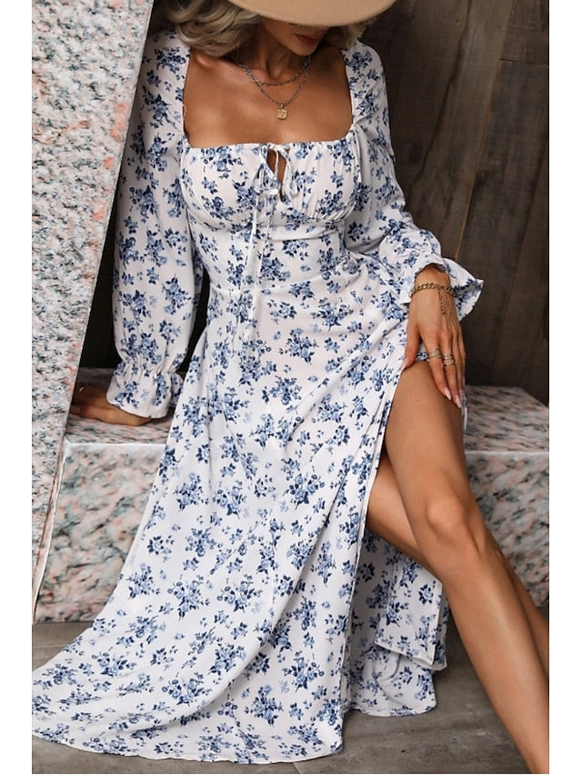 Women's Midi Dress Graduation Dress Floral Dress Fashion