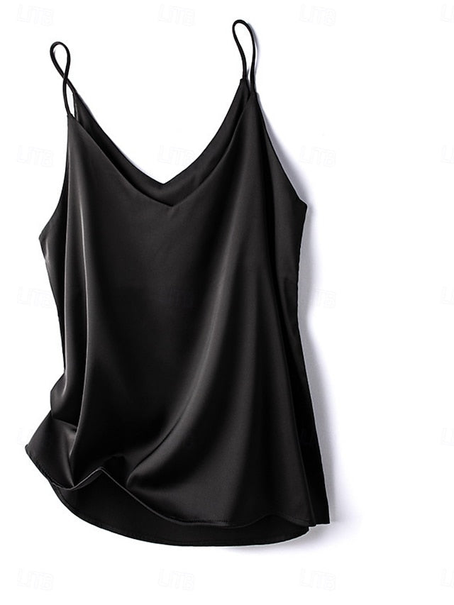 Women's Blouse Camisole Tank Top Backless Plain Stylish