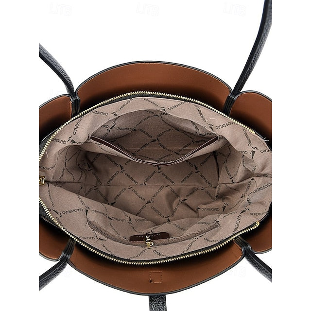 Women's Bag Tote Leather Faux Green