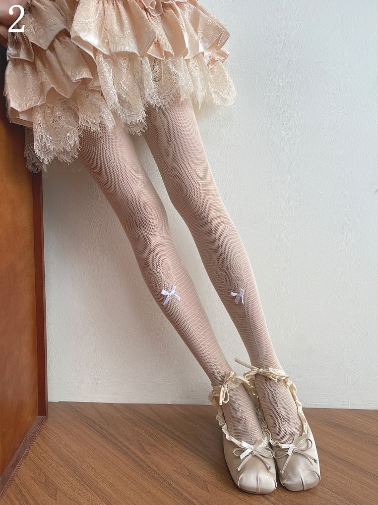 /Lace Nude Pattern Tights Hollow-out Socks Trim Butterfly