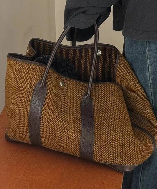 Large Style Handbag Capacity Chocolate Satchel Simple Bag