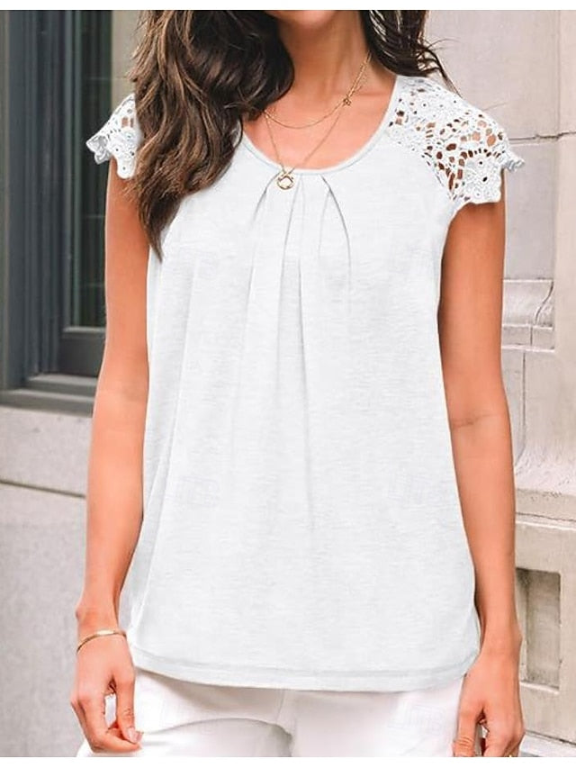 Women's T Shirt Solid Color Plain Fashion Stylish Classic