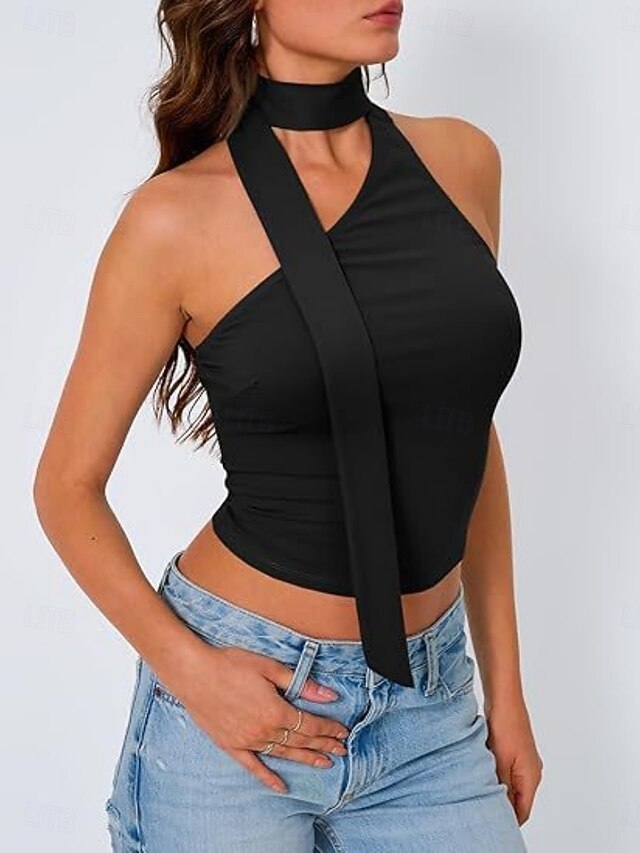Women's Tank Top Sleeveless Shirt Tee Top Solid Color