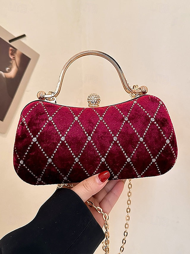 Quilted Evening Accents - with Purse Velvet Diamond Women's