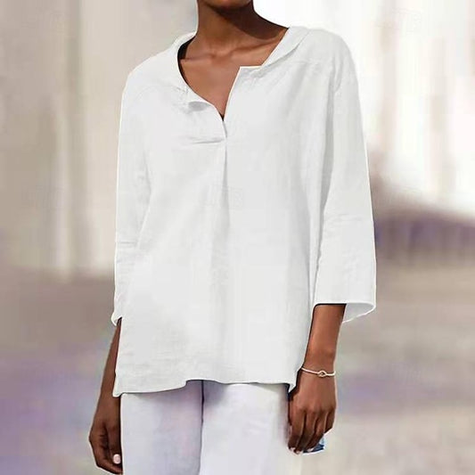Cotton Linen Shirts Linen Shirt Button Up Long Cotton Top