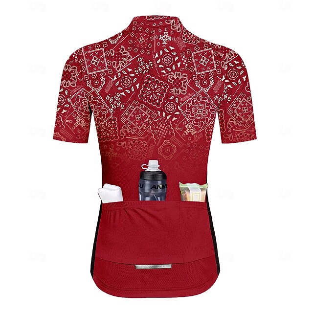 Women's Cycling Jersey Graphic Geometric Gradient Short