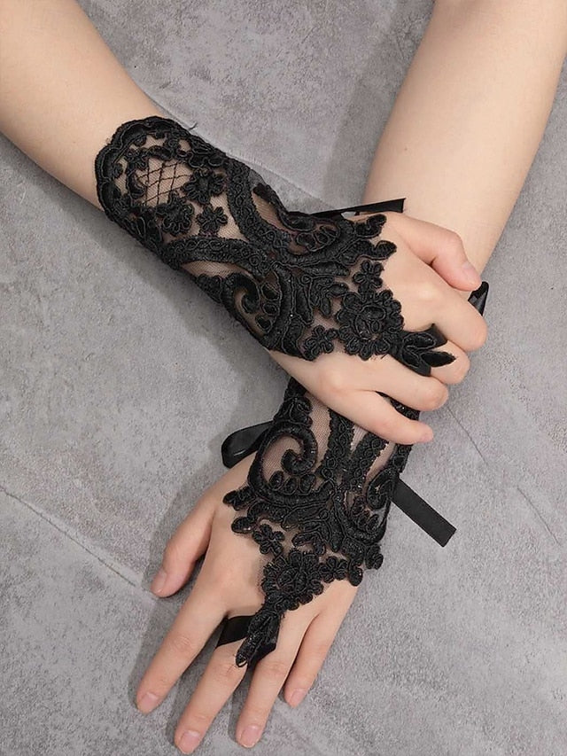 White Gloves Bridal Wedding Elegant Vintage Fingerless – Lace