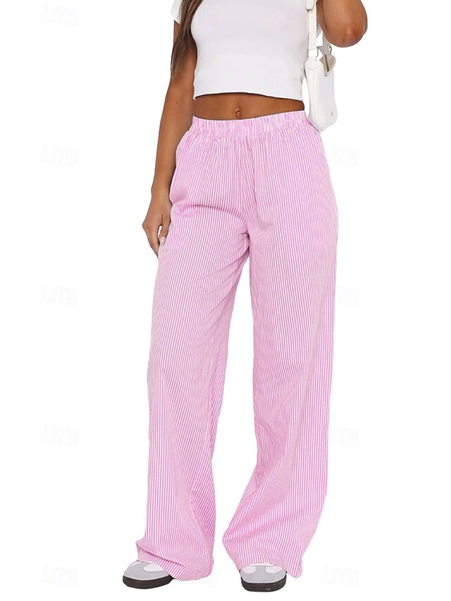 Women's Wide Leg Slacks Fashion Streetwear Full Length
