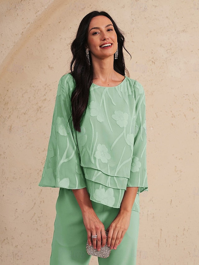 Women's Lace Shirt Blouse Dressy Tops Chiffon Tops