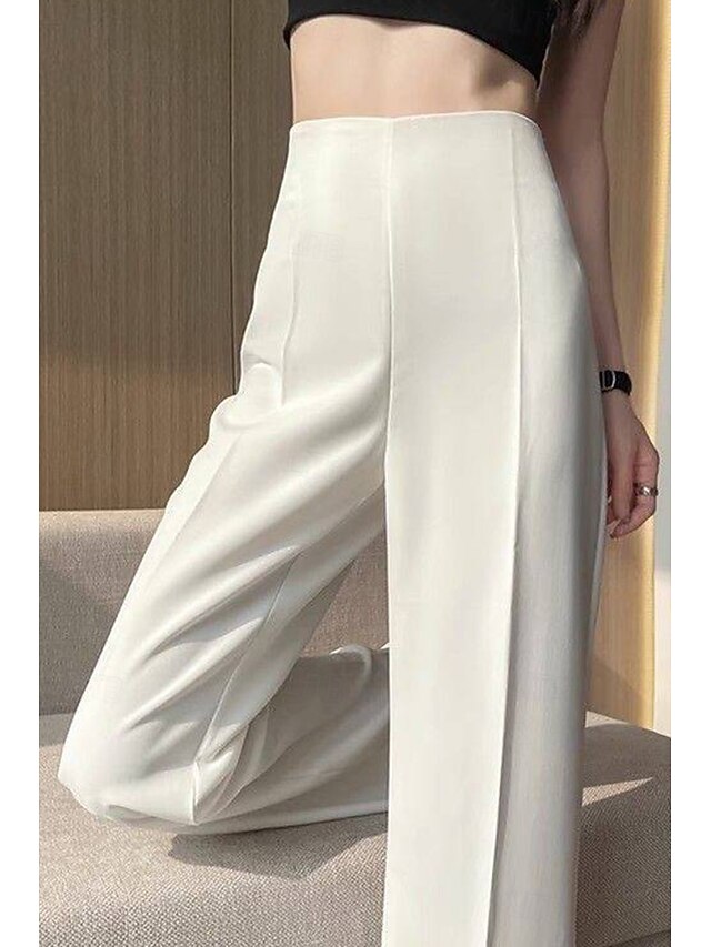 Women's Dress Pants Streetwear Casual Full Length Natural