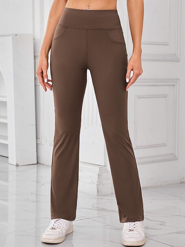 Women's Flare Chinos Streetwear Basic Casual Full Length