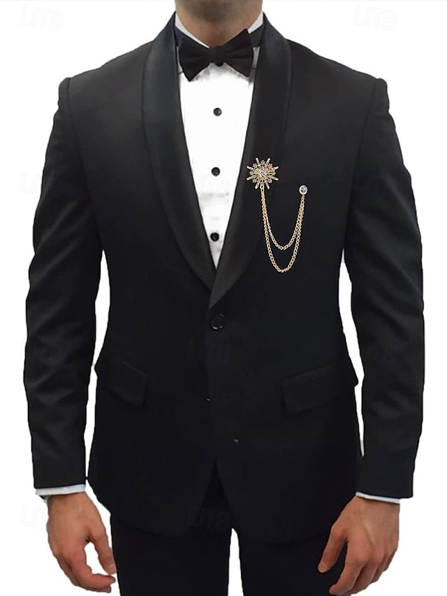 Elegant with Stylish Pin Crystal Chains Gold Lapel Star –