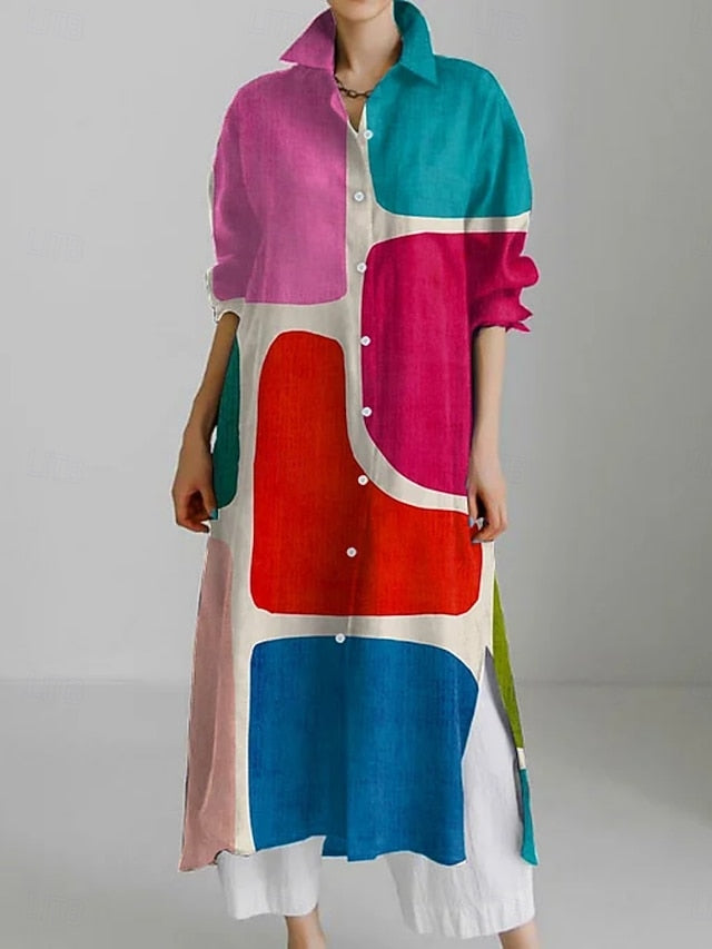 Women's Midi Dress Shirt Dress Casual Dress Fashion Modern