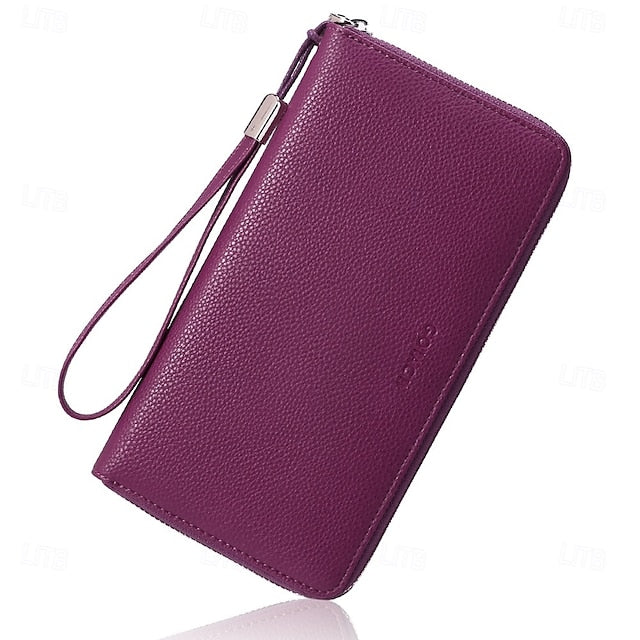 Leather Daily Wallet Bag PU Women's Phone Outdoor Mobile
