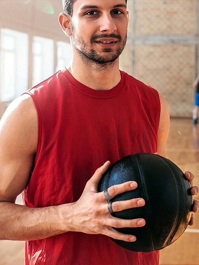 Durable Matte for – Ring Silicone Black Comfortable Men