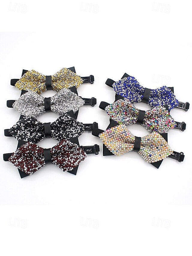 Polyester Men's Tie Christmas – Bow Sparkling Sequins