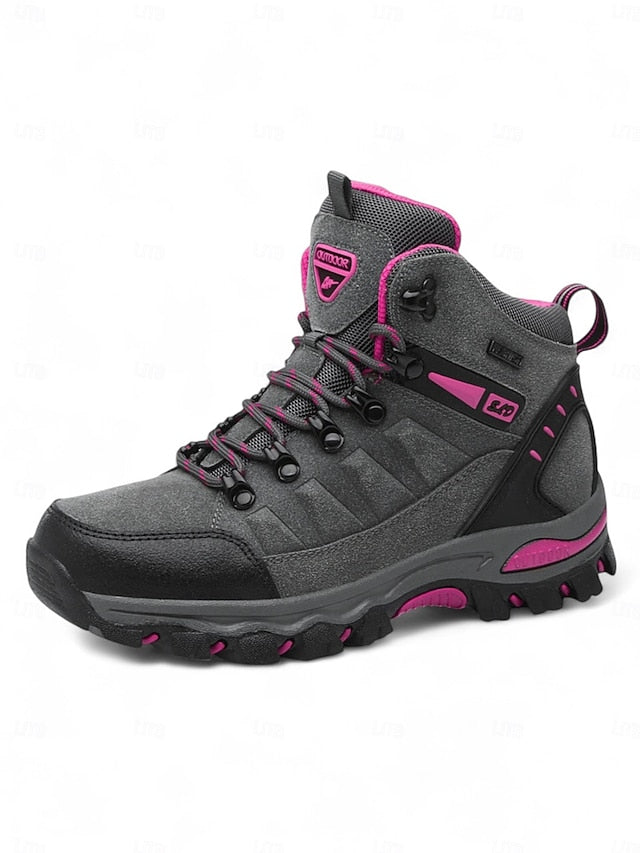 Women's Waterproof Hiking Boots – Purple High-Top Outdoor
