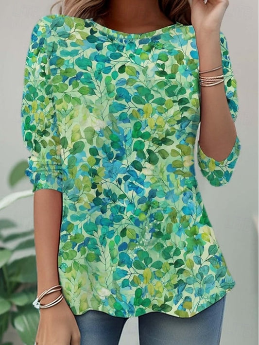 Women's T Shirt Print Floral Graphic Bohemia Vintage