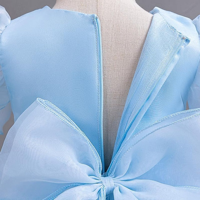 Party Sequin Dress Kids Sleeveless Floral Wedding Girls'