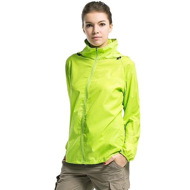 Women's Men's Waterproof Hiking Raincoat UPF 50+ UV