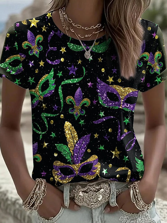 Carnival Women's T Shirt Print Floral Vintage Stylish