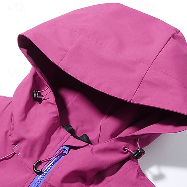 Women's Hooded Jacket Full Zip Jacket with Pockets Long