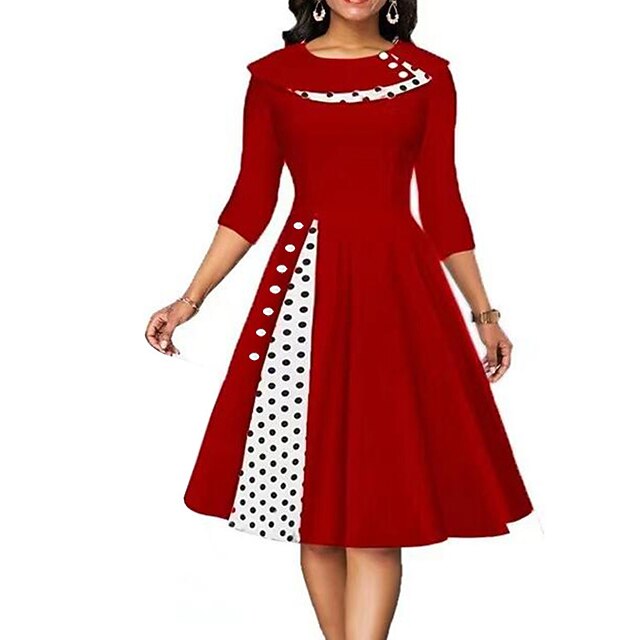 Women's Knee Length Dress Casual Dress Swing Dress Elegant