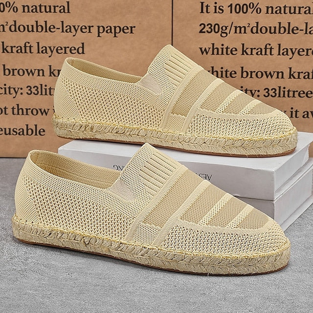 with Woven – Design Espadrilles Beige Men's Vacation