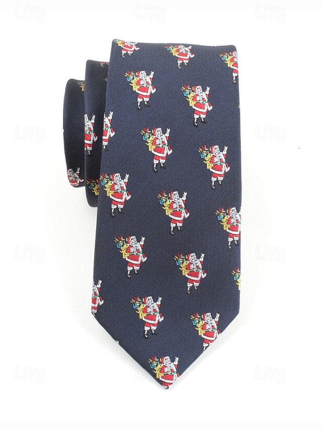 Necktie Christmas Santa Men's with