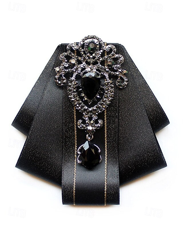 Men's Christmas Diamond-Accent Tie Satin - Bow Elegant