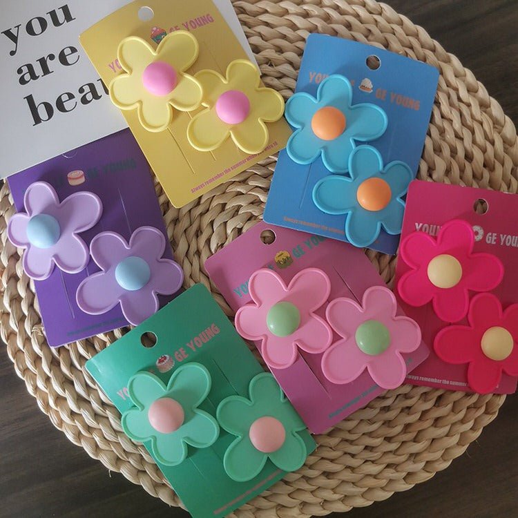 Cute Flower Abstract Hair Clips